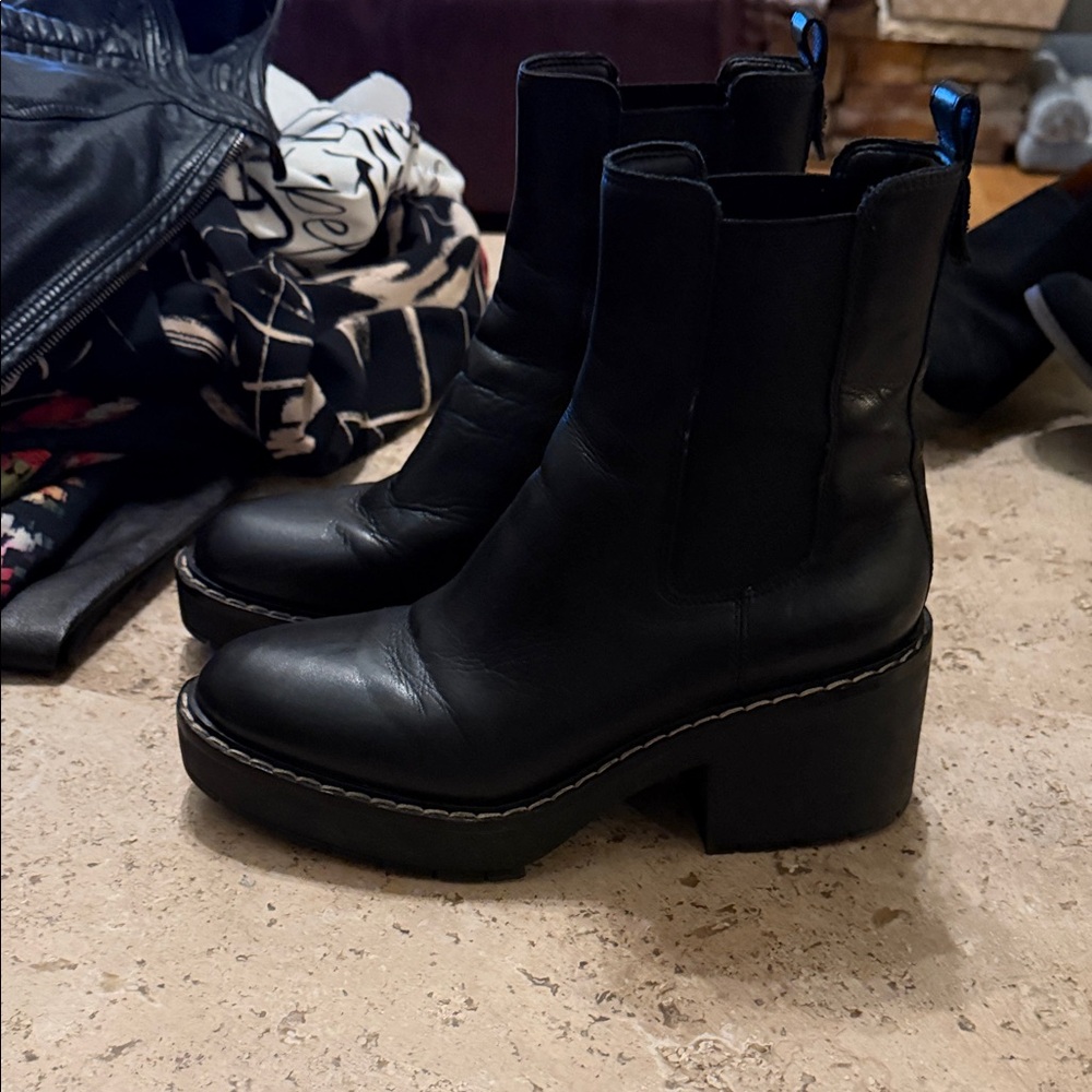 Sam Edelman Black Heeled Boots - Picture 4 of 8